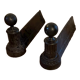 Pop-up Christmas 2022 - Pair of nineteenth cast and bronze chenets