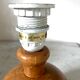 Lampe de chevet boule en bois vintage