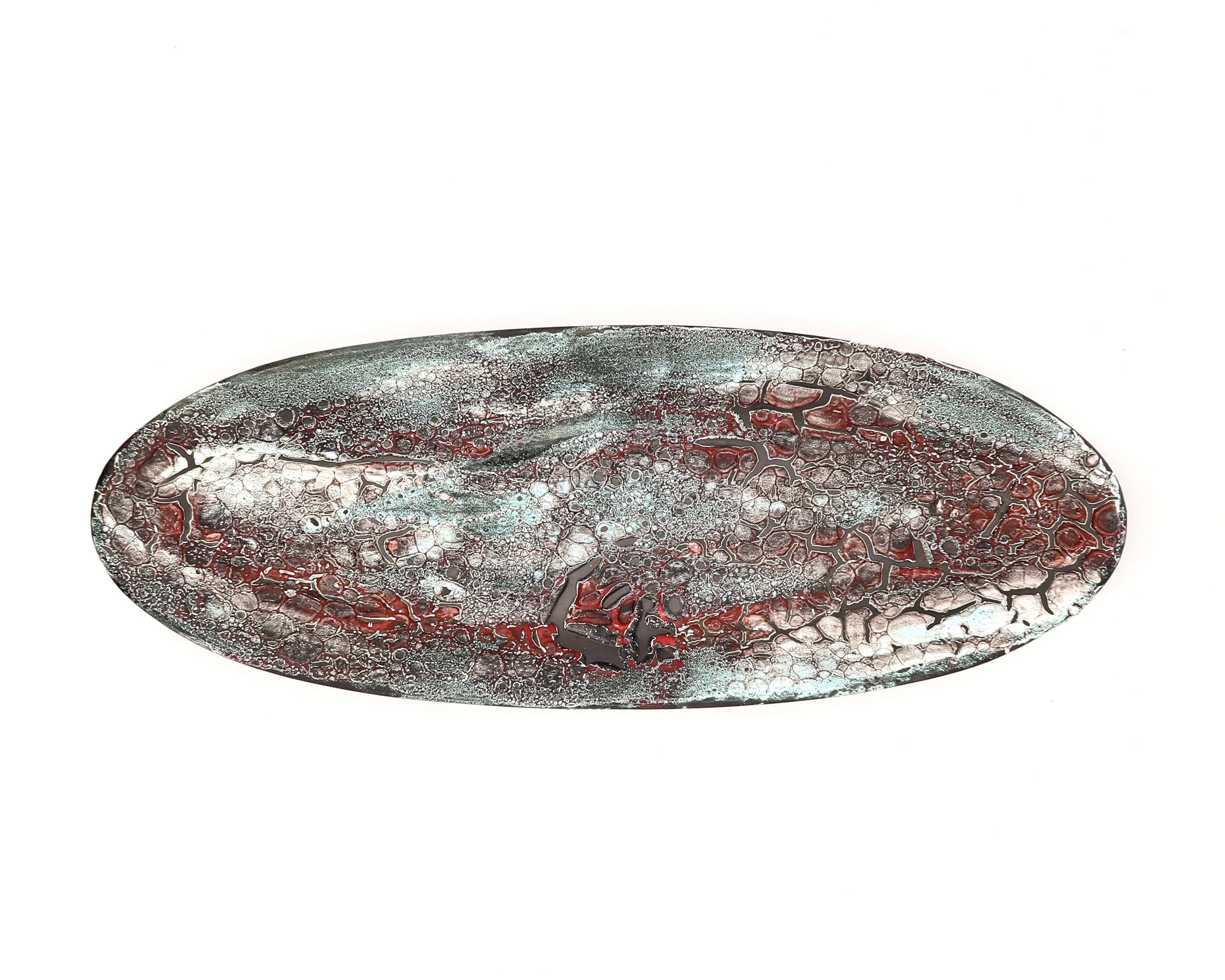 Ceramic dish Emaux du Cyclope Annecy, 1960s