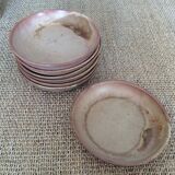 7 hollow stoneware plates