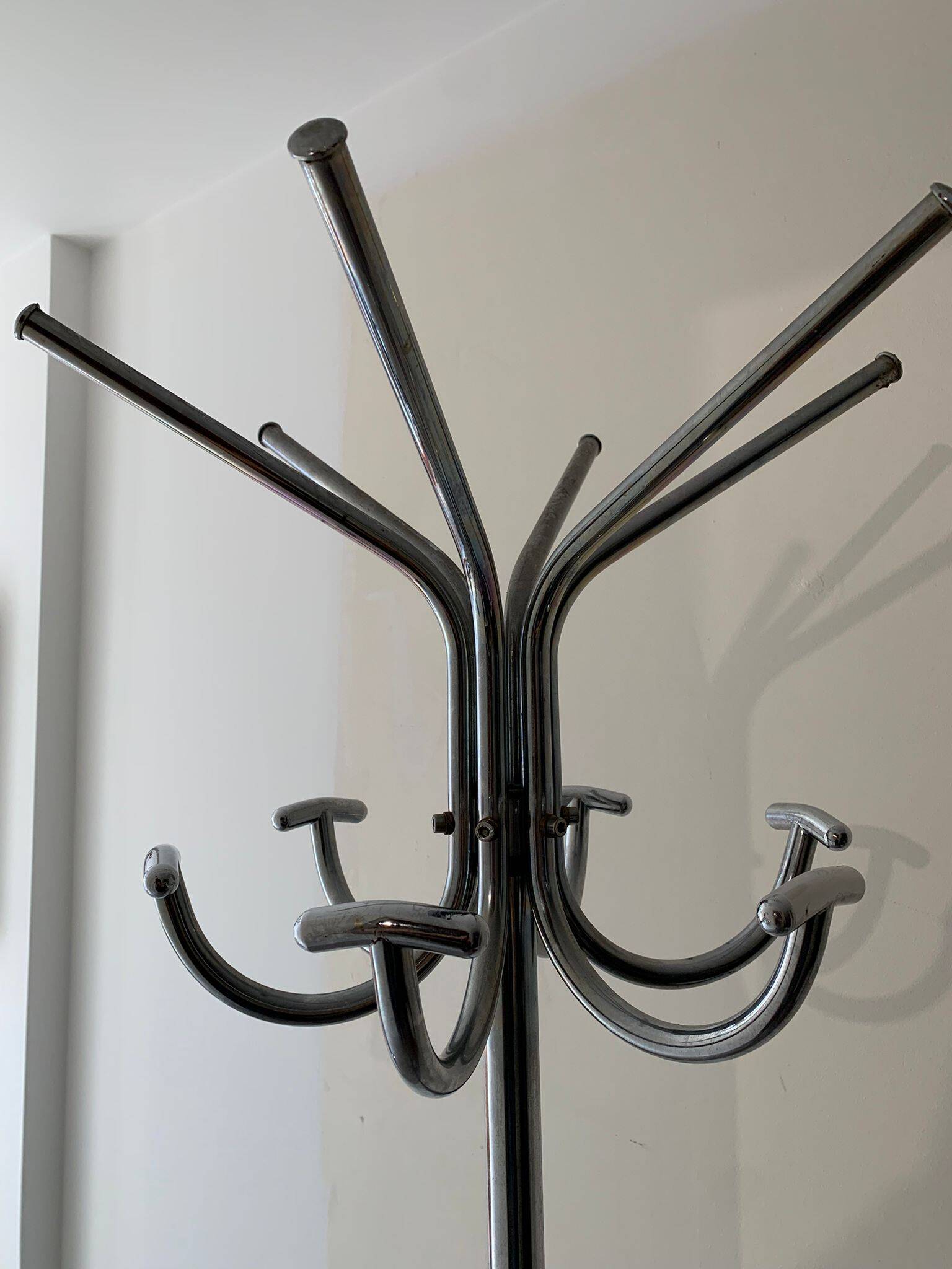 Chrome coat rack