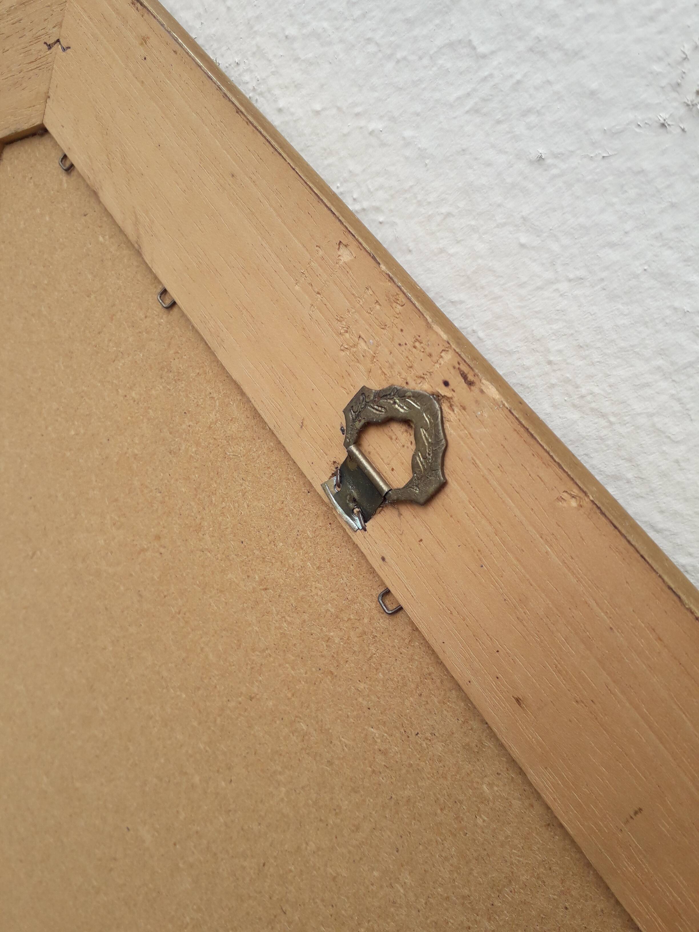 Large vintage beveled mirror (112x39cm)