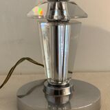 Hexagonal glass table lamp foot 1940 G. Humbert