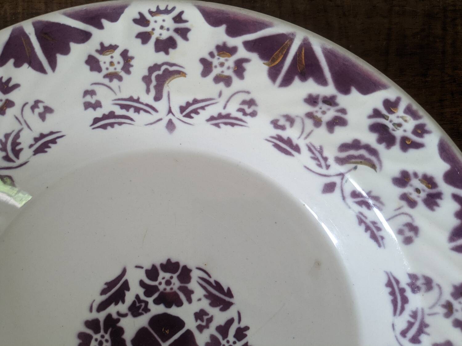Digoin Sarreguemines dish purple