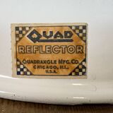 Industrial White Enamel Factory Pendant Lamp from Quadrangle Mfg. Co.,1960s