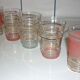 5 coloured glasses and gold edges