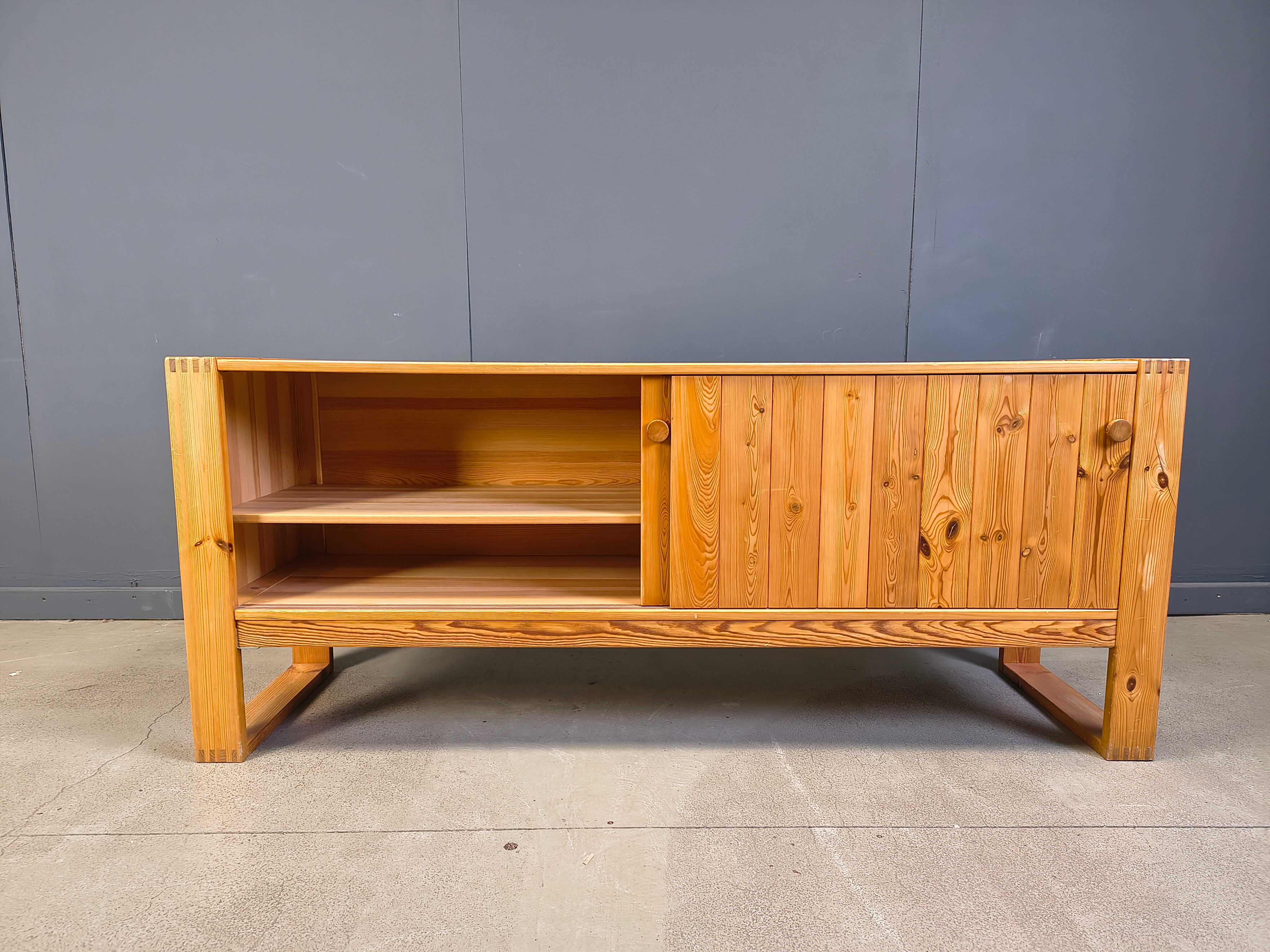 Scandinavian pine wood sideboard, 1960s
