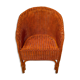 Vintage "Tonneau" Wicker Armchair - 1970s