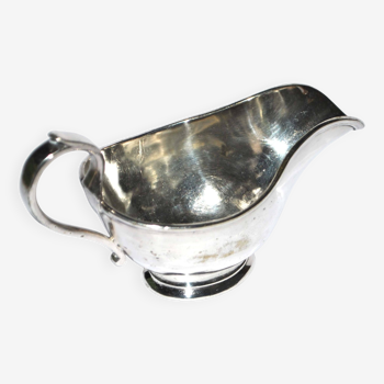 Old sauceboat in silver-plated metal - Goldsmith Pillet Lyon 1900