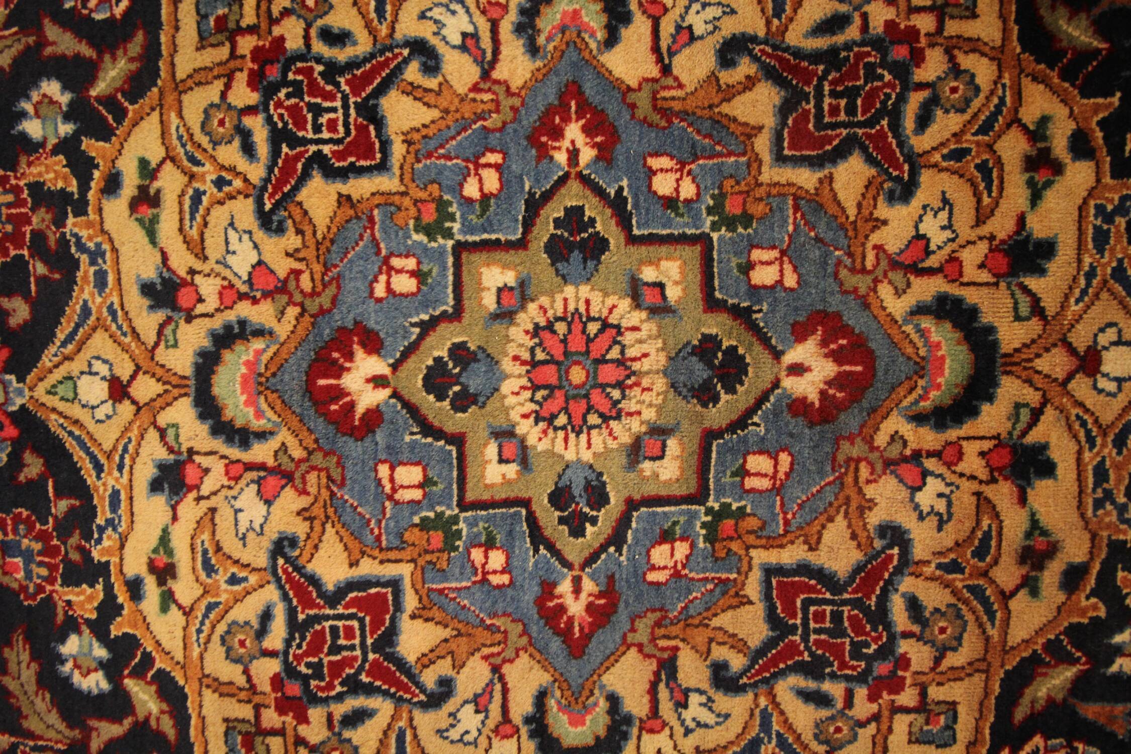 Tapis persan traditionnel fait à la main d’Ispahan en laine rouge vintage - 295x411cm