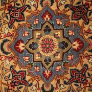 Tapis persan traditionnel fait à la main d’Ispahan en laine rouge vintage - 295x411cm