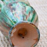 Mint green glazed ceramic amphora vase