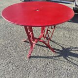 Table de jardin en fer riveté 111 cm de diamètre