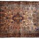 Handmade antique Persian Sarouk rug 3.4' x 5.3' (103cm x 161cm) 1920s -1B699