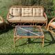 Salon en bambou vintage