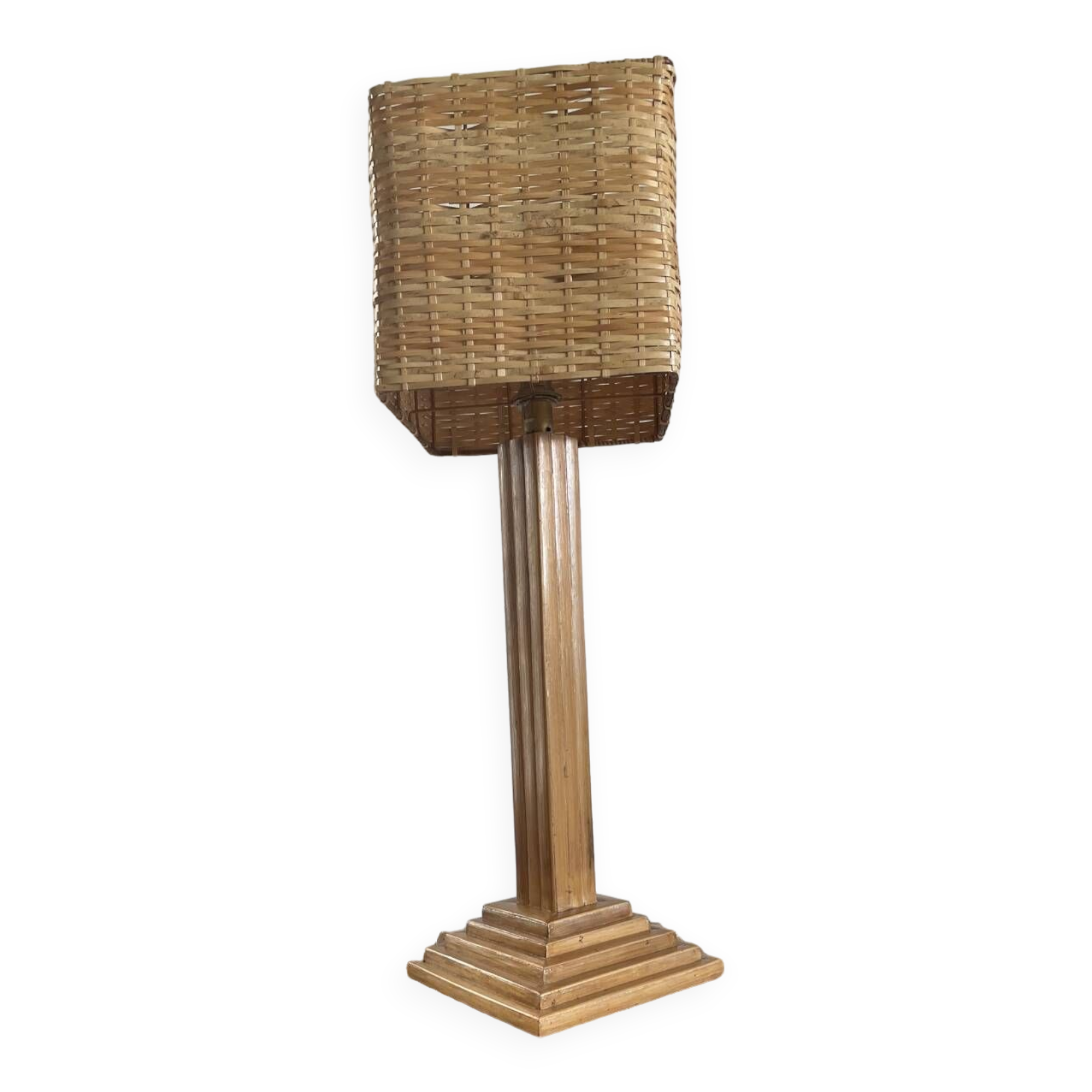 Lampe de table moderniste en bambou