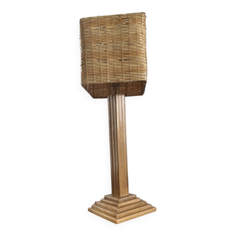 Lampe de table moderniste en bambou