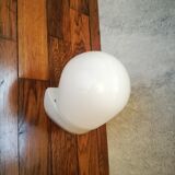 Ovoid wall lamp in earthenware and glass ø20