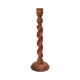Rosewood long modernist candlestick, Denmark, 1970s.