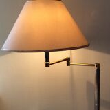 Floor lamp chrome and gold reader of the 70s