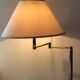 Lampadaire liseuse chromé et doré des années 70