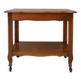 English-style cherrywood serving trolley