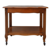 English-style cherrywood serving trolley