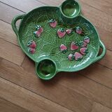Strawberry slipware dish