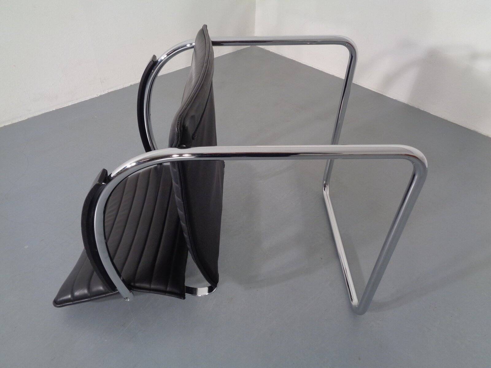 Model S78 Cantilever Leather Armchair by Josef Gorcia & Andreas Krob for Thonet, 1980s