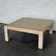 Tessellated Stone & Brass Inlay Coffee Table — Mission Furniture, 1989