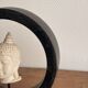 Sculpture Buddha Head in Reconstituted Stone on Khmer Thai Ring Base