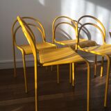 4 vintage metal chairs 1980