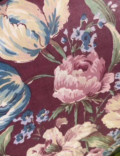 Antique floral upholstered armchair – traditional upholstery renovation.