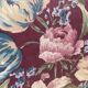 Antique floral upholstered armchair – traditional upholstery renovation.