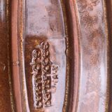 Slurry glazed ceramic dish in the shape of vintage fish