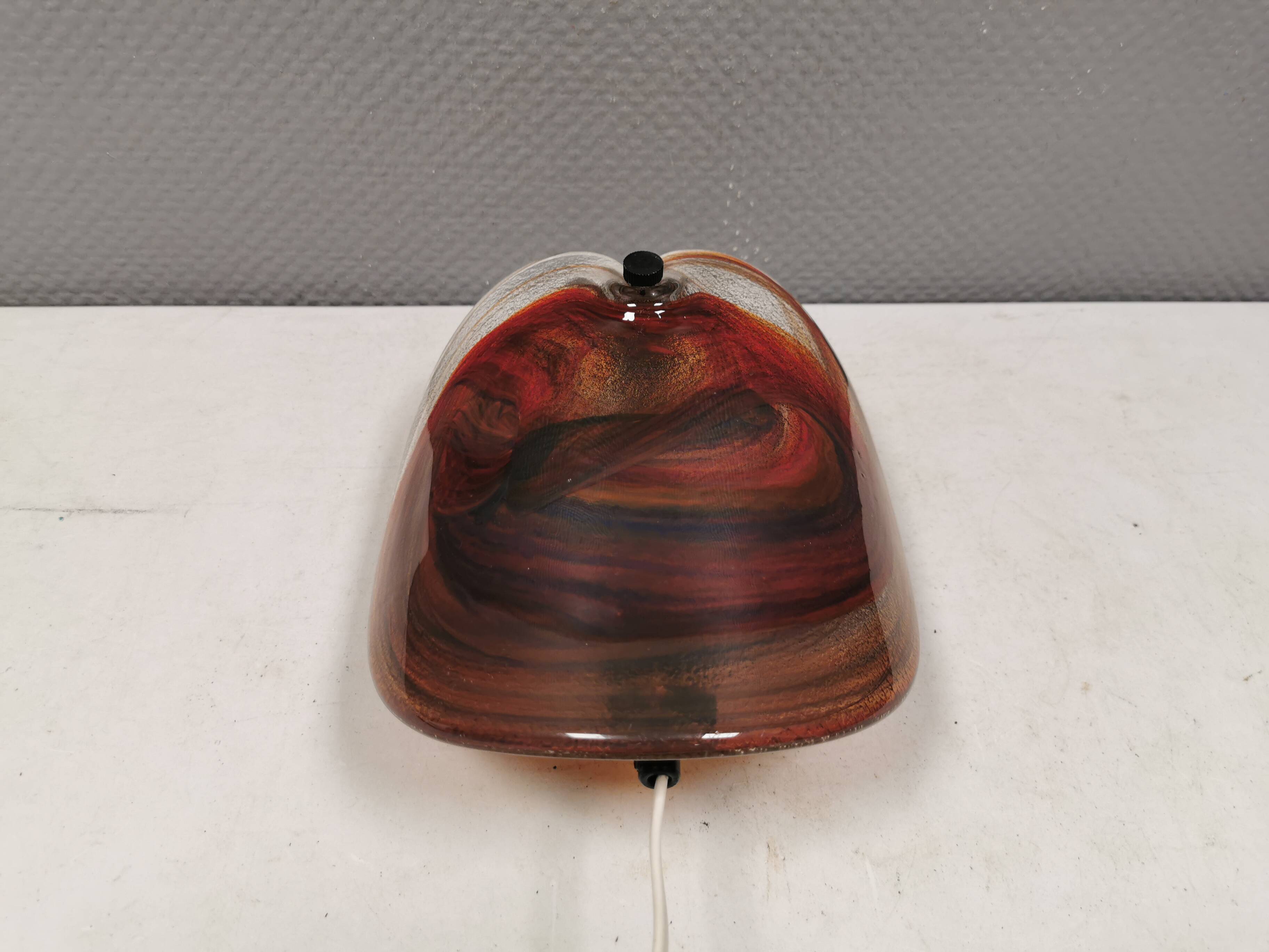 Glass wall lamp, by Per Lutken for Holmegaard Glass factory in the late 70s