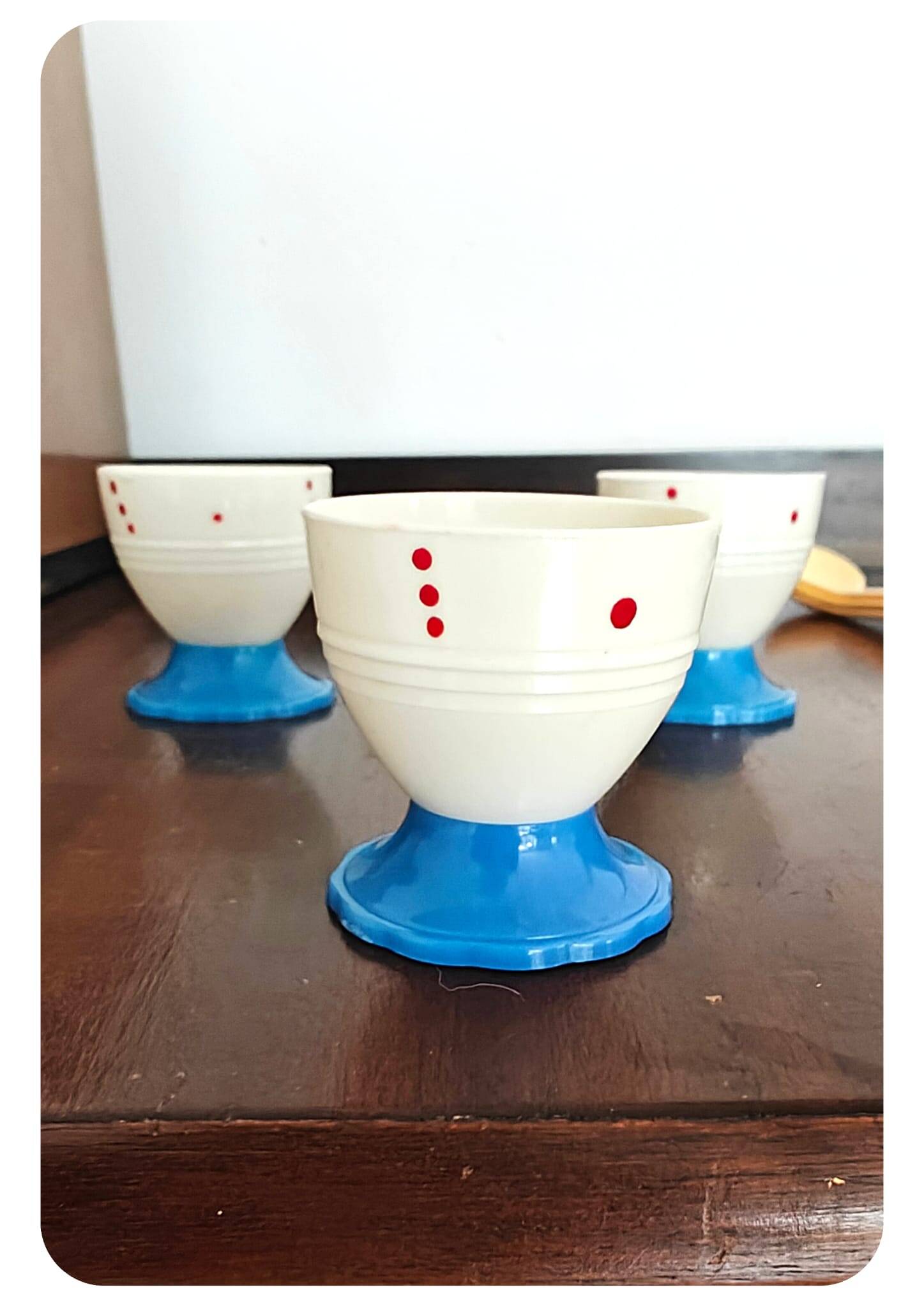 Set coquetiers et cuillères à œuf - Années 50