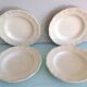 Four soup plates Ivory service/Faienceries de Sarreguemines/vintage 50