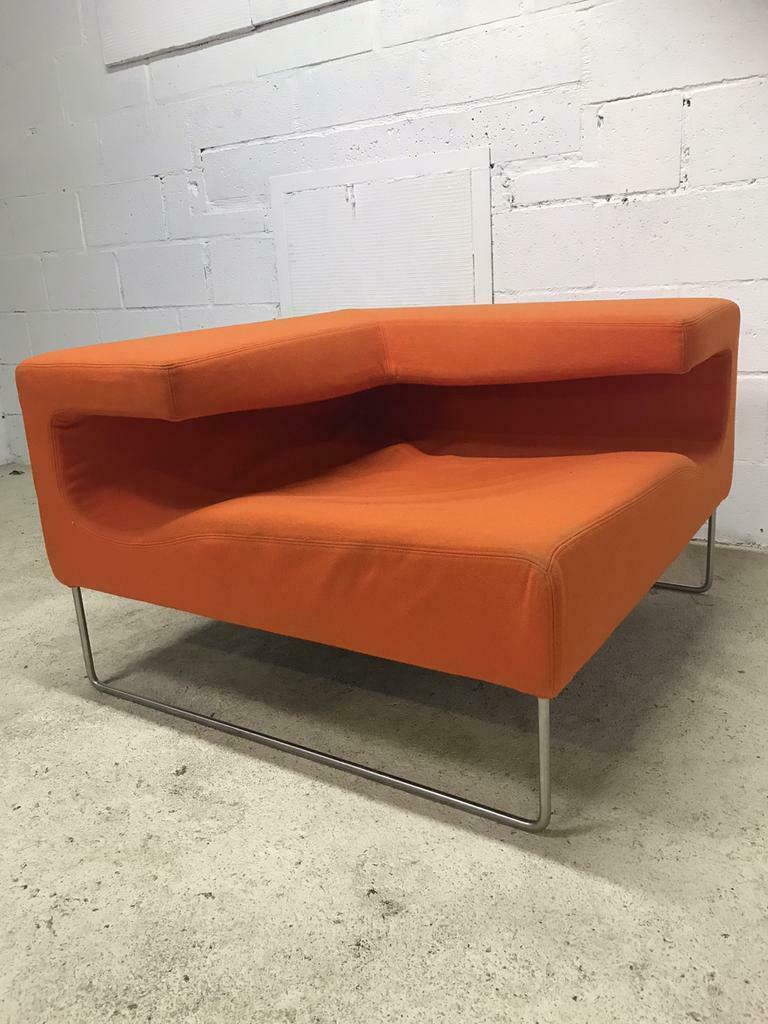 vintage orange armchair / single seat / club seat