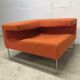 vintage orange armchair / single seat / club seat