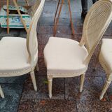 Beautiful set of six antique Louis XVI style chairs