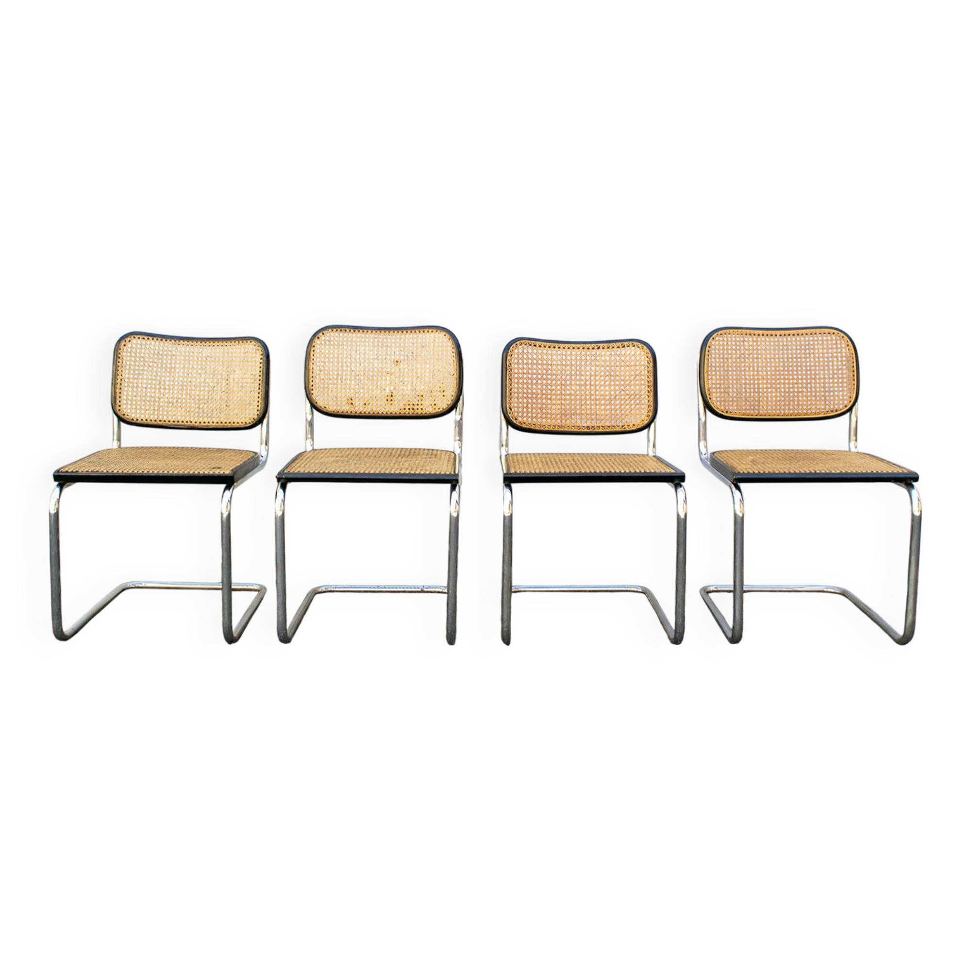 Chaises Cesca par Marcel Breuer pour Gavina, 1960, Ensemble de 4, Ensemble de 4