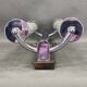 Large Art Deco Chrome and Glass Wall Light, Czechoslovakia