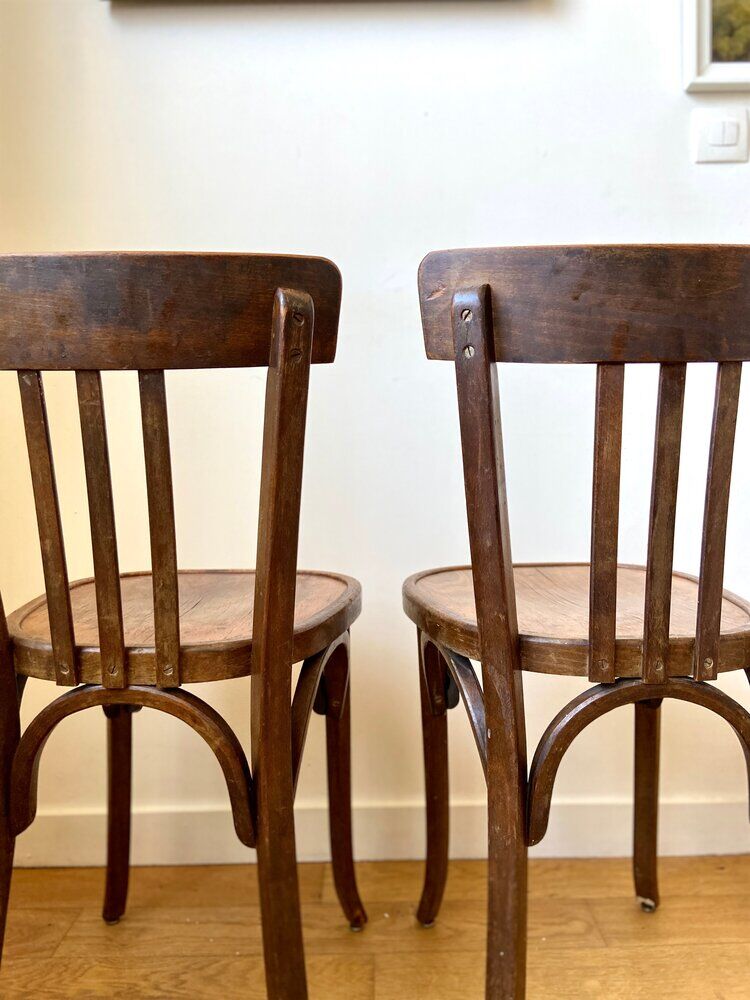 2 Baumann bistro chairs in dark wood
