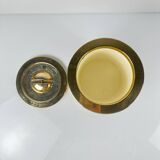 Vintage ice bucket with a magnifying effect – golden lid, 1970.