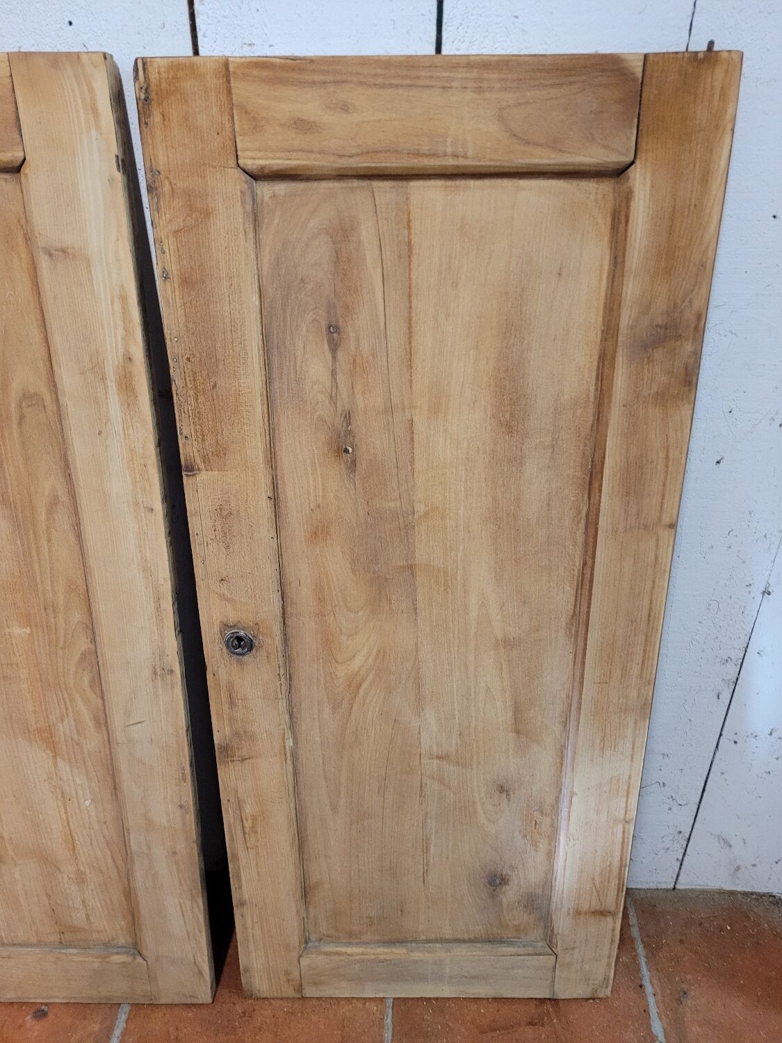 Paire de portes ancienne en merisier