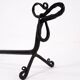 Pair of wrought iron dachshund andirons