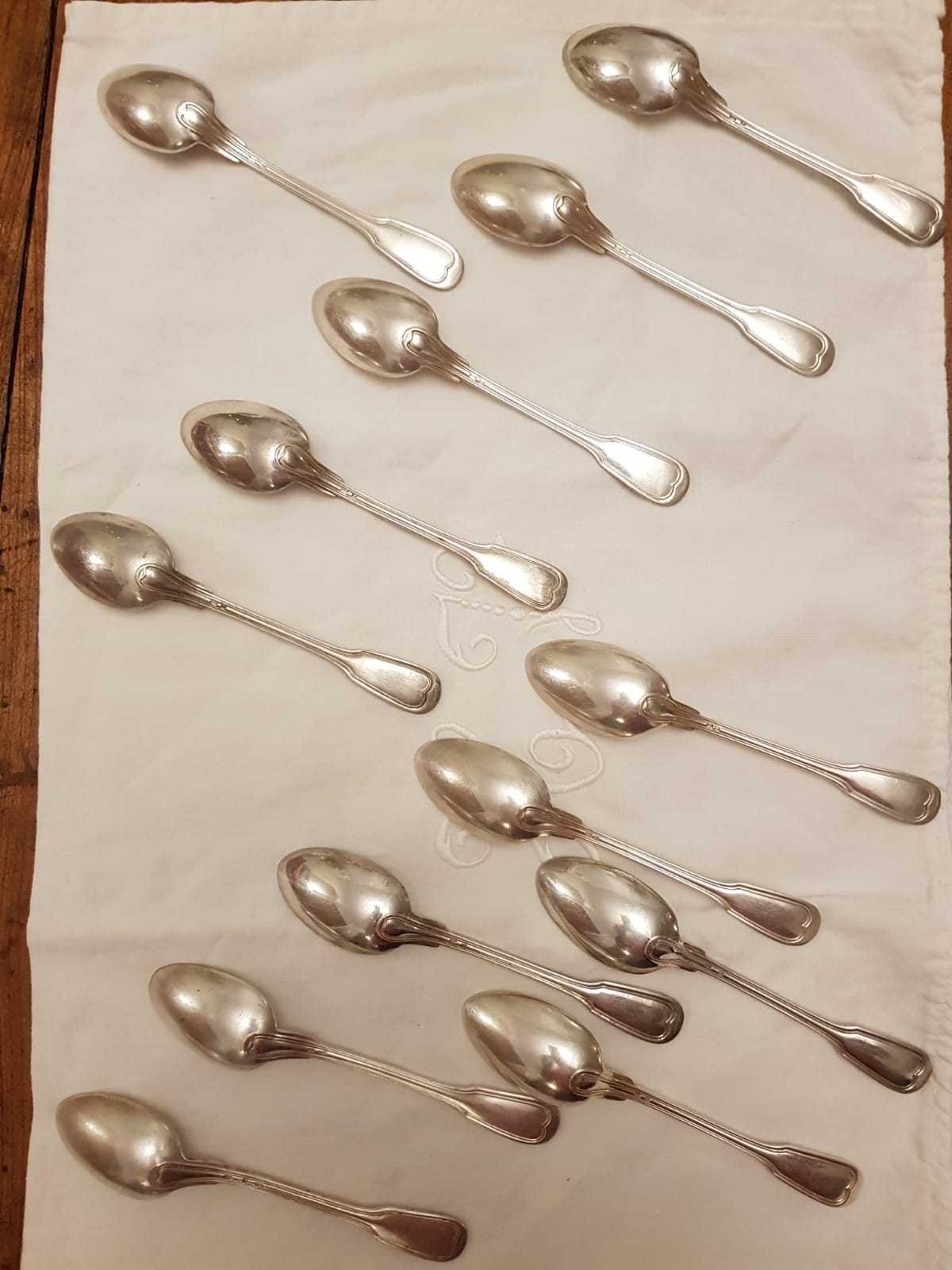 12 silver spoons
