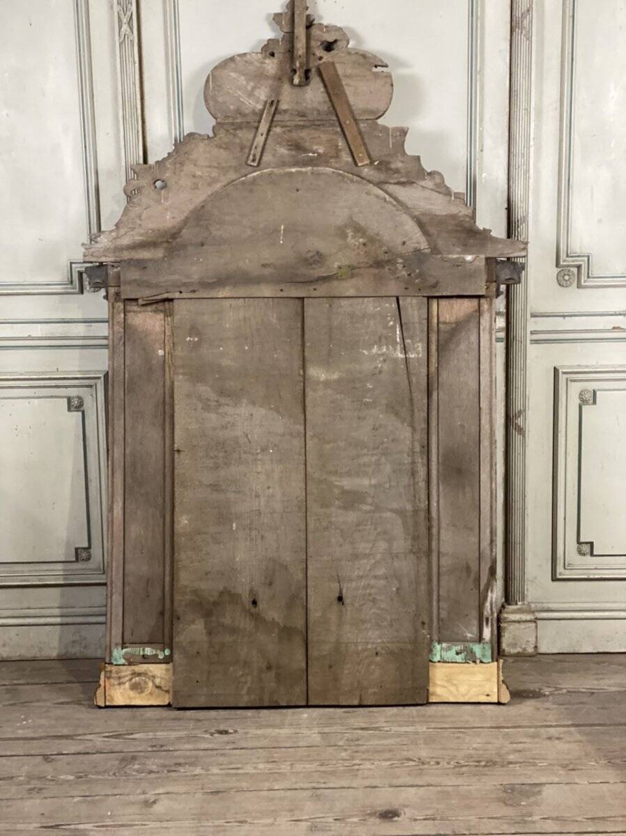 Painted carved wooden mirror, 18th century