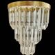 Venini wall lamp in glass with gold and chrome structure, Italy 1980